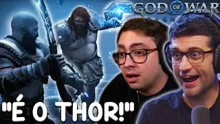 STREAMERS REAGINDO AO TRAILER MAIS INSANO DE GOD OF WAR RAGNAROK (KRATOS VS THOR)