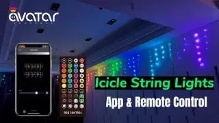 AvatarControls Programmable 33ft RGBIC Icicle Christmas Lights Outdoor Waterproof App-controlled