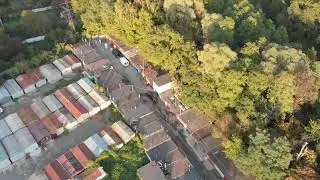гараж вид с верху на кооператив.