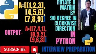 Python Rotate Matrix 90 degrees clockwise || LeetCode 48 || 