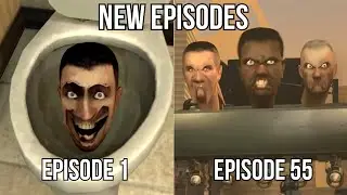 Skibidi Toilet 1 - 55 All Episodes: Flying Three-Headed Skibidi Toilet (Episode 55)