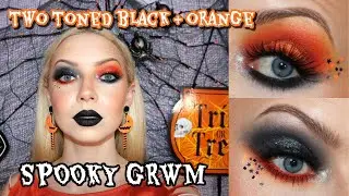TWO TONED BLACK AND ORANGE GRWM | SPOOKY SEASON