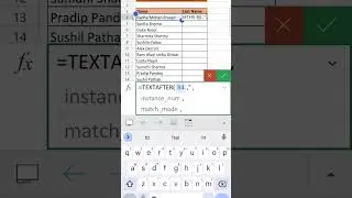 TEXTBEFORE & TEXTAFTER function in Excel ‼️ Extract First & Last name ✅