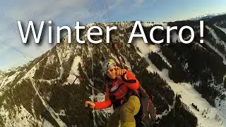 Crazy Winter Acro Paragliding