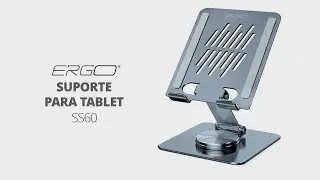 Suporte para Tablet em Alumínio SS60 com Base Giratória 360º, Ergo