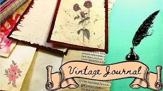 Vintage Journal with me | Brown journal vintage theme | [ASMR]