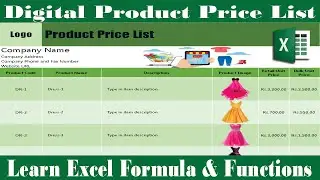 #188-How to make digital price list in Excel (Step by Step) (2021)