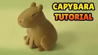 🔴DIY how to make CAPYBARA MINIATURE - Easy Polymer Clay, Fondant Tutorial