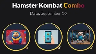 16 September Daily Combo | Hamster Kombat Daily Combo Today Cipher Card September 16