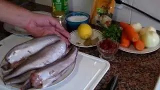 Hake in vegetable marinade