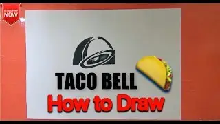 How to draw Taco Bell Logo easy 🌮