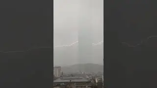 Молния над Титовской сопкой в Чите