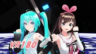 [MMD VR 180 4K] Twinkle Days [ Hatsune miku KizunaAI ]