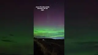 Aurora Borealis over Gallatin Valley outside Bozeman, Montana last night. #northernlights #aurora
