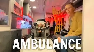 Taking our baby by ambulance. 🚑