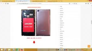 Lecom 8585 Flash File All Version All MTK And SPD Cpu Firmware
