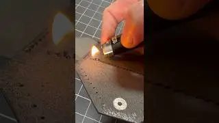 Melting tips #leathertok #leather  #leatherasmr #leathergoods #edc #leatherworks #leatherwallet