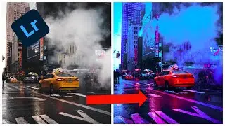 Pink and blue effect in Lightroom | Cyberpunk effect editing
