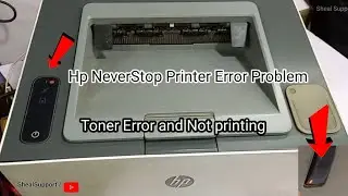 hp neverstop printer error problem -  fix lite printing problem // 104a toner error problem