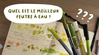 Quel est le MEILLEUR FEUTRE (à eau) ? ✷ Tombow, Goldfaber Aqua, Ecoline, ... ✷ | ART REVIEW