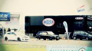 Opel Astra vs. Golf 2 Turbo (12.345s vs. 15.206s) (Flugplatzblasen Aalen-Elchingen 2011 HD)