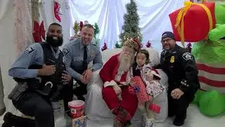 Grace Christmas shopping with Santa and the Chief 2022