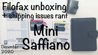 Filofax Saffiano Mini rings unboxing + Filofax UK shipping rant