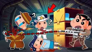 Shinchan Playing Sniper Kill Only Challenge In Super Sus 😱 | Shinchan Among Us 3D | Funny Game 😂