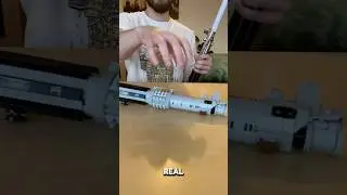 LEGO Vs REAL Lightsaber, Building a Perfect LIFE SIZE Lego Anakin’s Lightsaber #lego #legostarwars