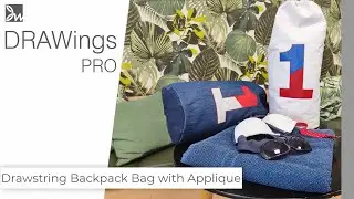 DIY Drawstring Backpack with Applique Decoration
