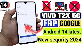 VIVO T2x 5G FRP Bypass Android 14 | New Security 2023 | VIVO T2x 5G Google Account Bypass Without PC