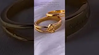 4Grams 916 Designer Name and Date Engraved Wedding Rings
