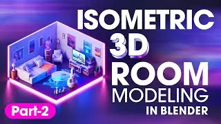 Isometric 3D Room in Blender 3.6 | Beginner Tutorial | Deepak Graphics Hindi