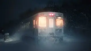 一辆通向雪国的列车｜北海道雪夜｜4KHDR