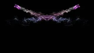 Flying Butterfly Particles Crossing Paths