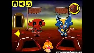 Monkey GO Happy Stage 0866 - Monkey Deadpool and Monkey wolverine theme