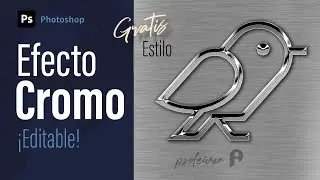 🥈Efecto cromo en photoshop (editable)