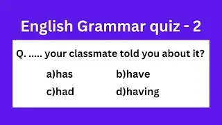 5:5:5 ENGLISH QUIZ. #english #grammar quiz.