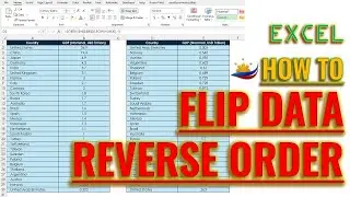How to Flip Data in Excel  (Reverse Order)  |  Excel Tagalog