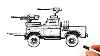 How to draw a Car with Weapon