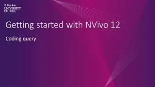 NVivo 12: Coding query
