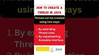 How to create a thread in Java | Java Programming language