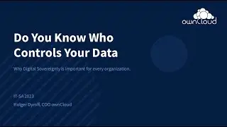 Do you know who controls your Data?