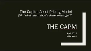 The CAPM