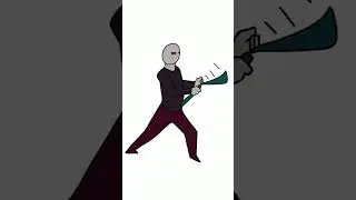 Полный цикл создания анимации:Парень с нунчаками (animation)#anime