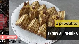 Vos 3 ingredientai – ir tortas ant stalo! Tinginys kitaip!