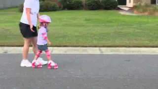 Daughter Learning to Roller Skate