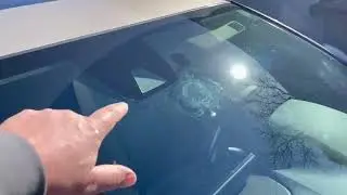 Locating the Forward Collision Warning Sensor on a Honda Accord Windshield