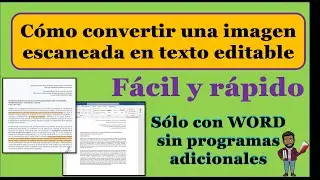 How to Convert a Scanned Image to Editable Text in Word - Tutorial
