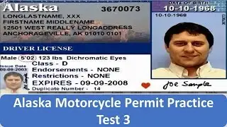 Alaska Motorcycle Permit Practice Test 3